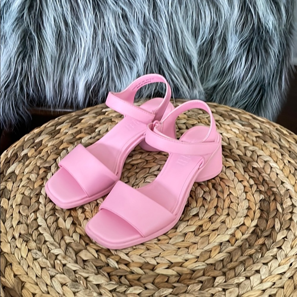 Pink Camper Block Heel Sandals
